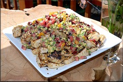 Grilled Halibut w/avocado citrus salsa