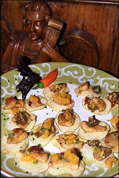 Citrus seared scallops