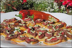 Filet with herbed gorganzola