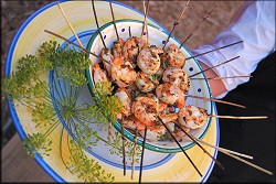 Ginger lime tiger prawns