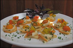 Sunburst cherry tomato bruschetta