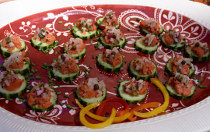 Smoked salmon canapé